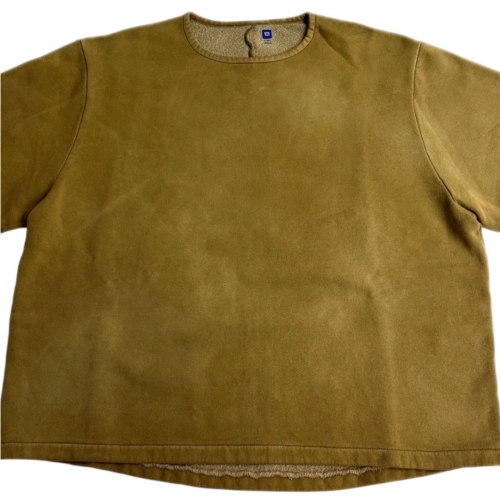 Yzy x GAP x Balenciaga Fleece yoke Tshirt Brand New Bronze Yeezy Size Medium